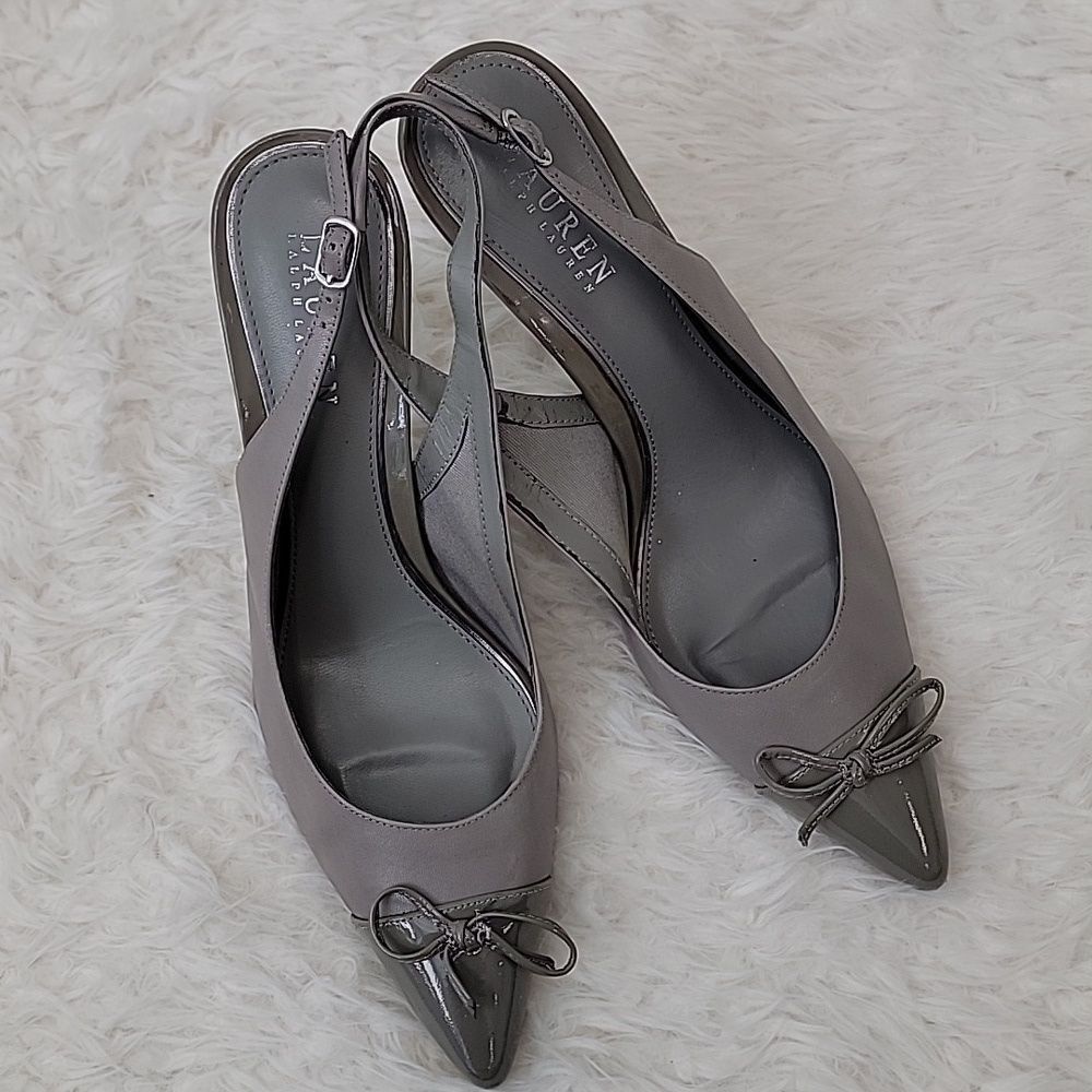 Lauren Ralph Lauren Gray Slingback Heels